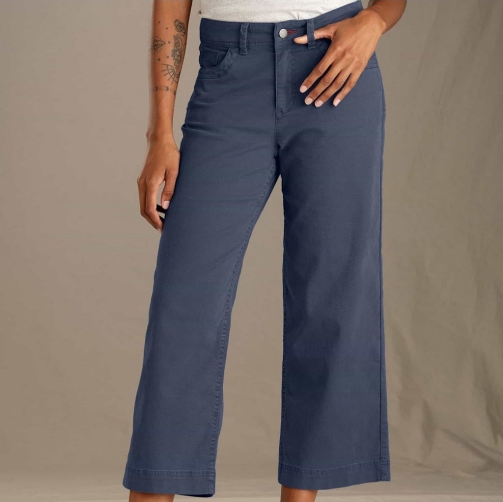 Toad and Co Earthworks wide leg pants navy blue